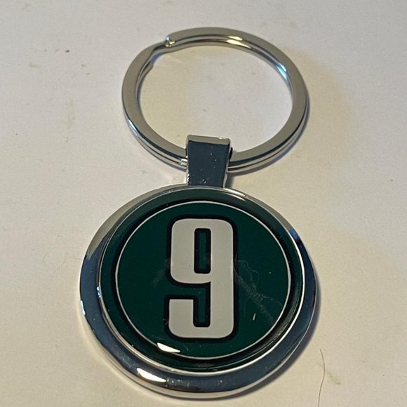 Green #9 Key Ring NEW - Picture 2 of 2